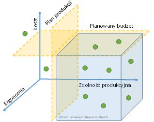 Przyjęte kryteria optymalizacji i warunki ograniczające