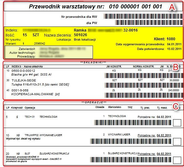 przewodnik warsztatowy dla produkcji jednostkowej