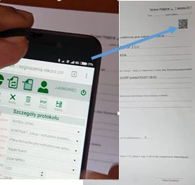 Rejestracja protokołów odbioru z wykorzystaniem QR kodów